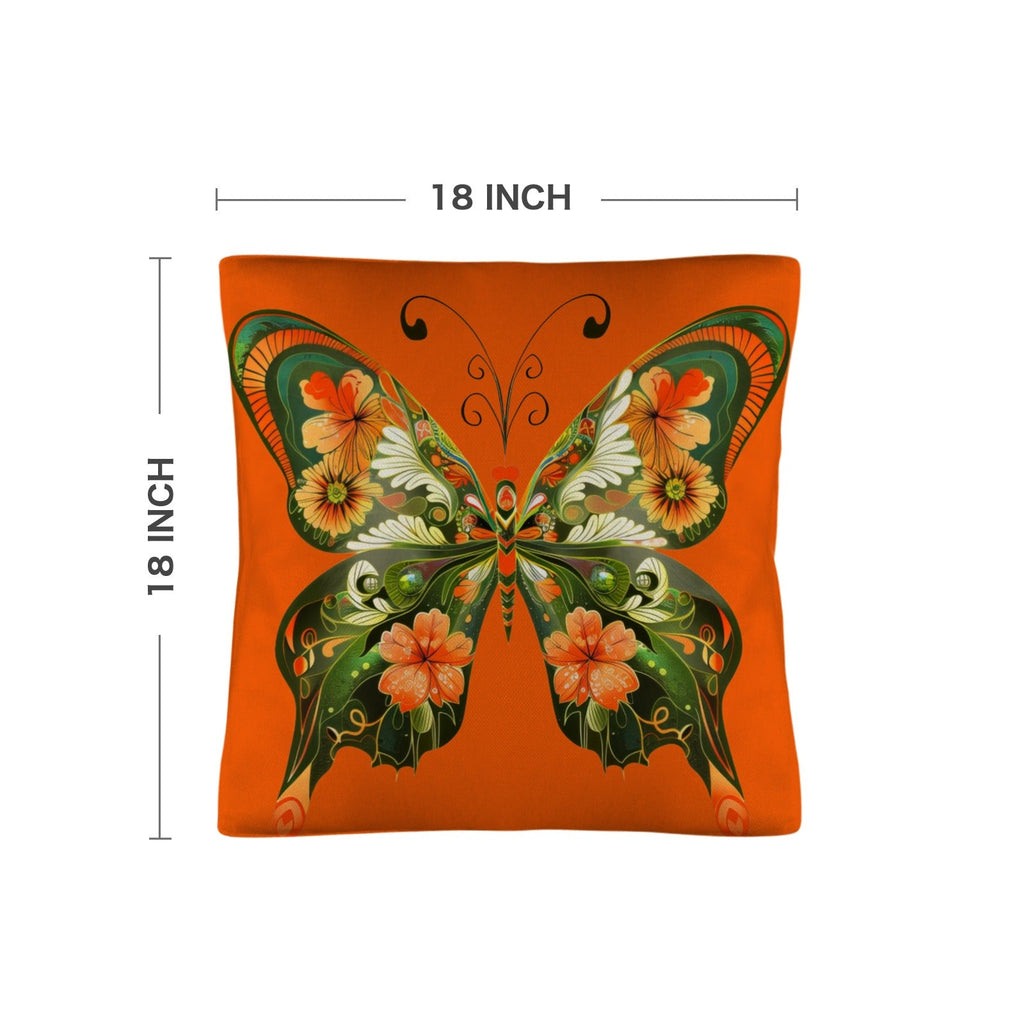 Retro Floral Butterfly Pillow Case Made in America
