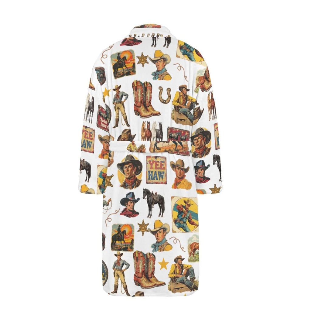 Cowboy Robe Cowboy Collage Western Men's Bath Robe – Crutcher's Western