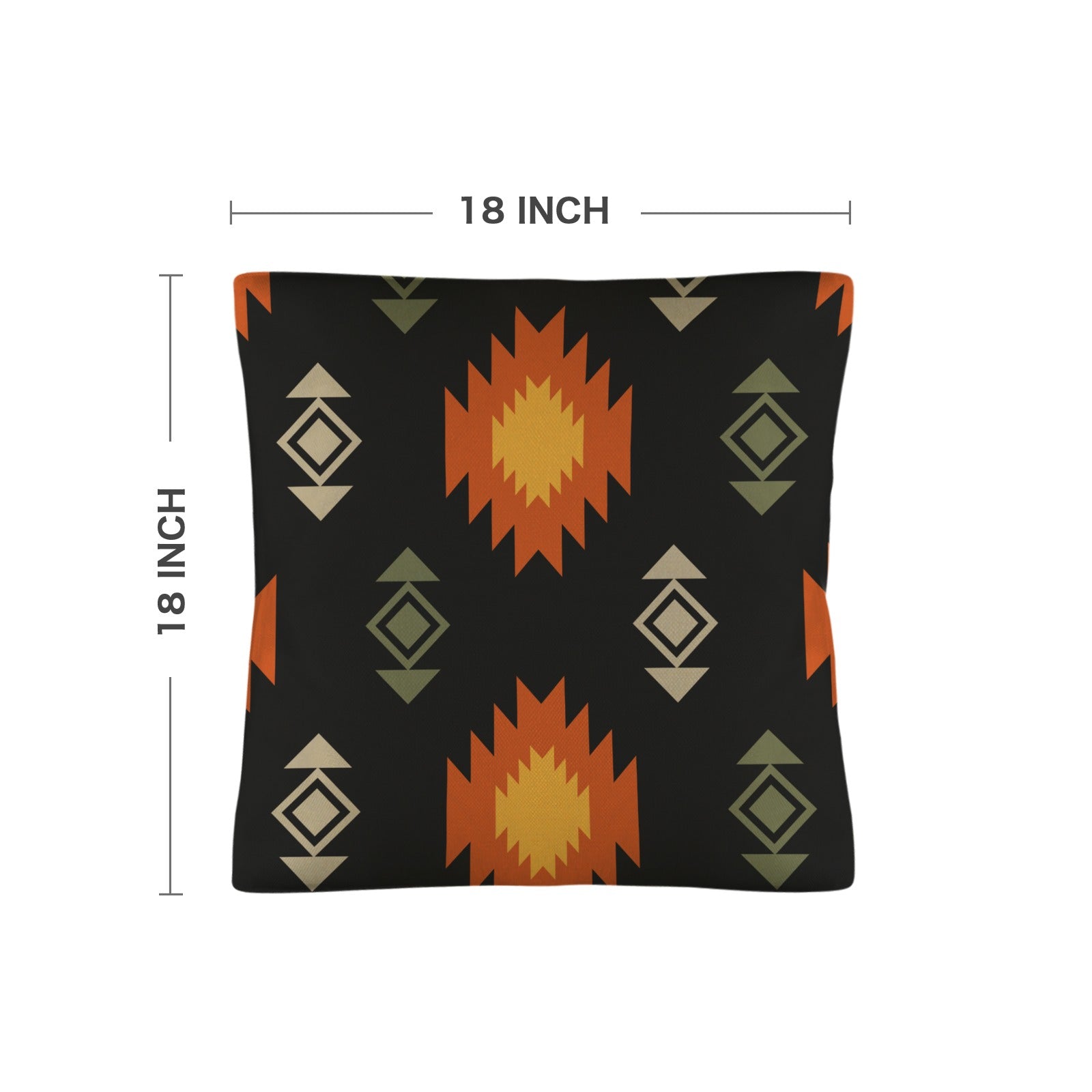 Black Aztec Pillow Case Made in America