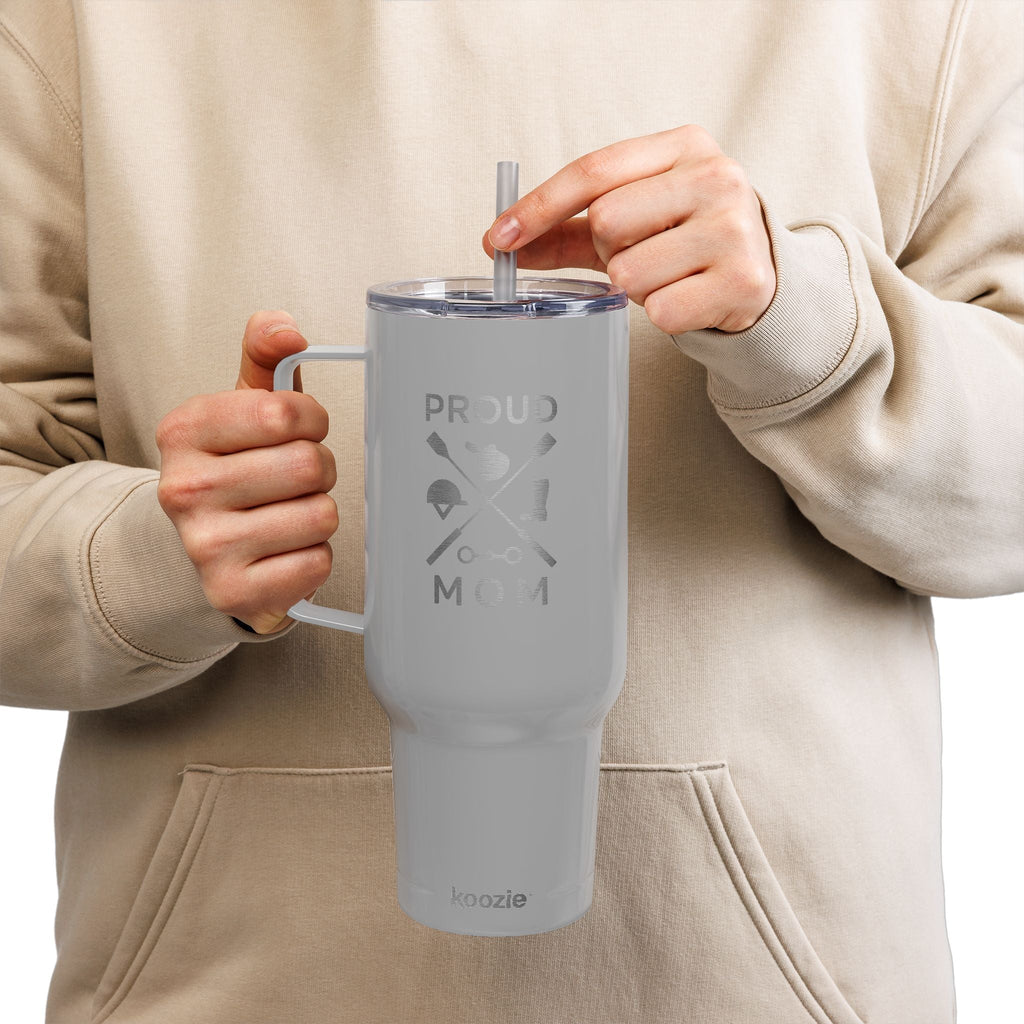 Insulated Tumbler with Lid, 40oz (Engraving) - Proud Mom - Crops Cross