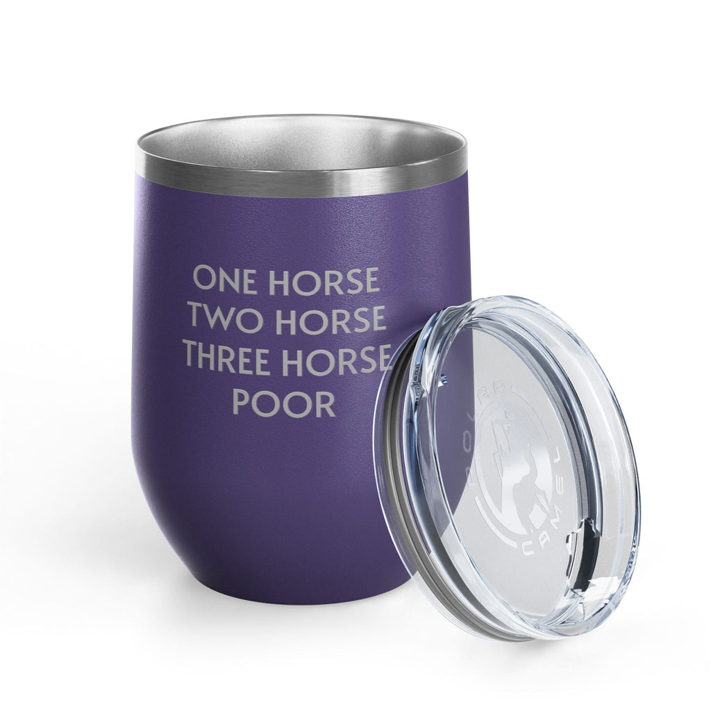 Wine Tumbler, 12oz - One Horse/Two Horse