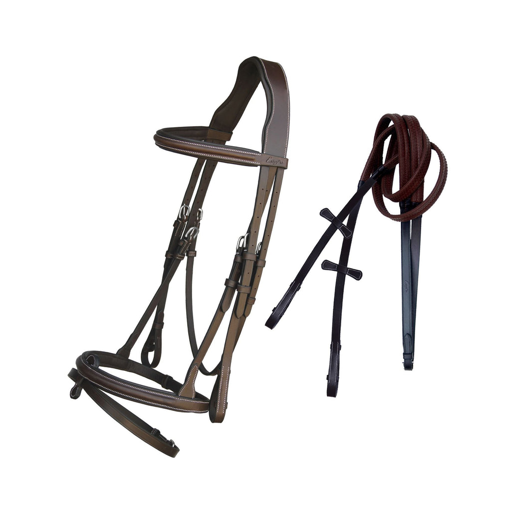 ExionPro Detachable Flash Thin Raised Bridle with Reins