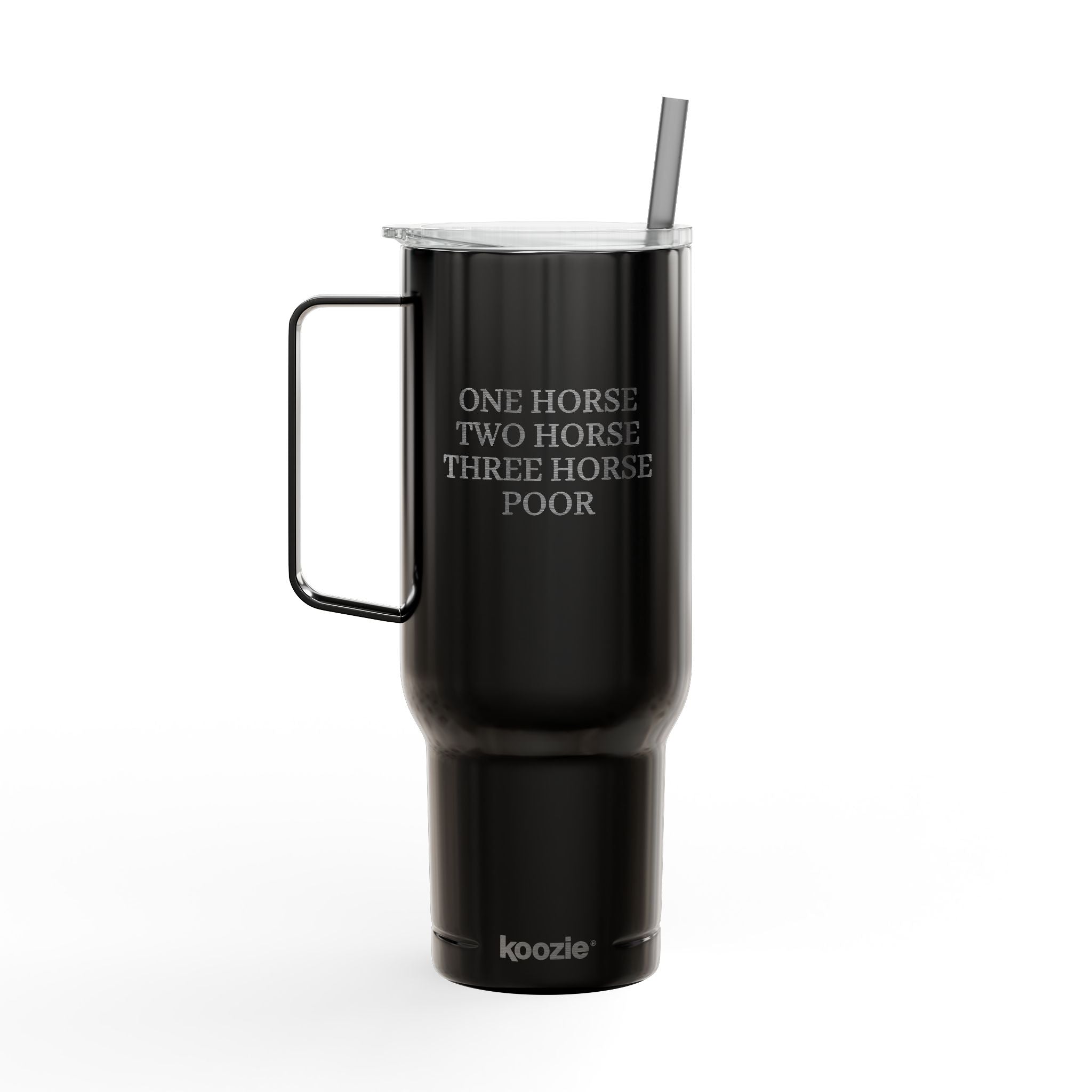 Insulated Tumbler with Lid, 40oz (Engraving) - One Horse/Two Horse