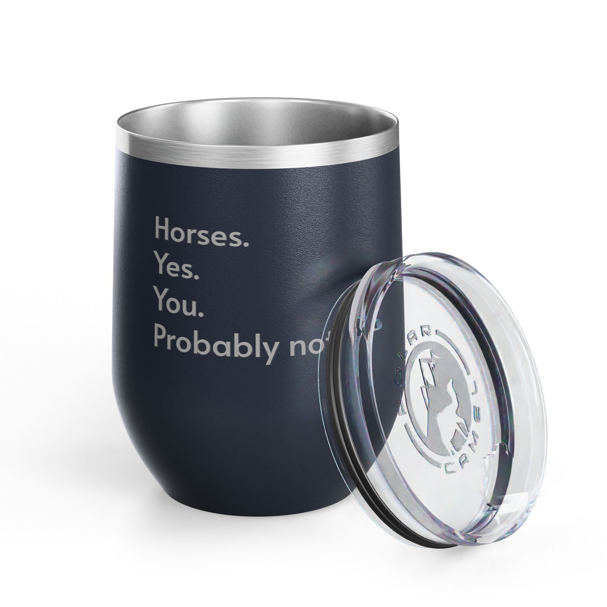 Wine Tumbler, 12oz - Horses. Yes.