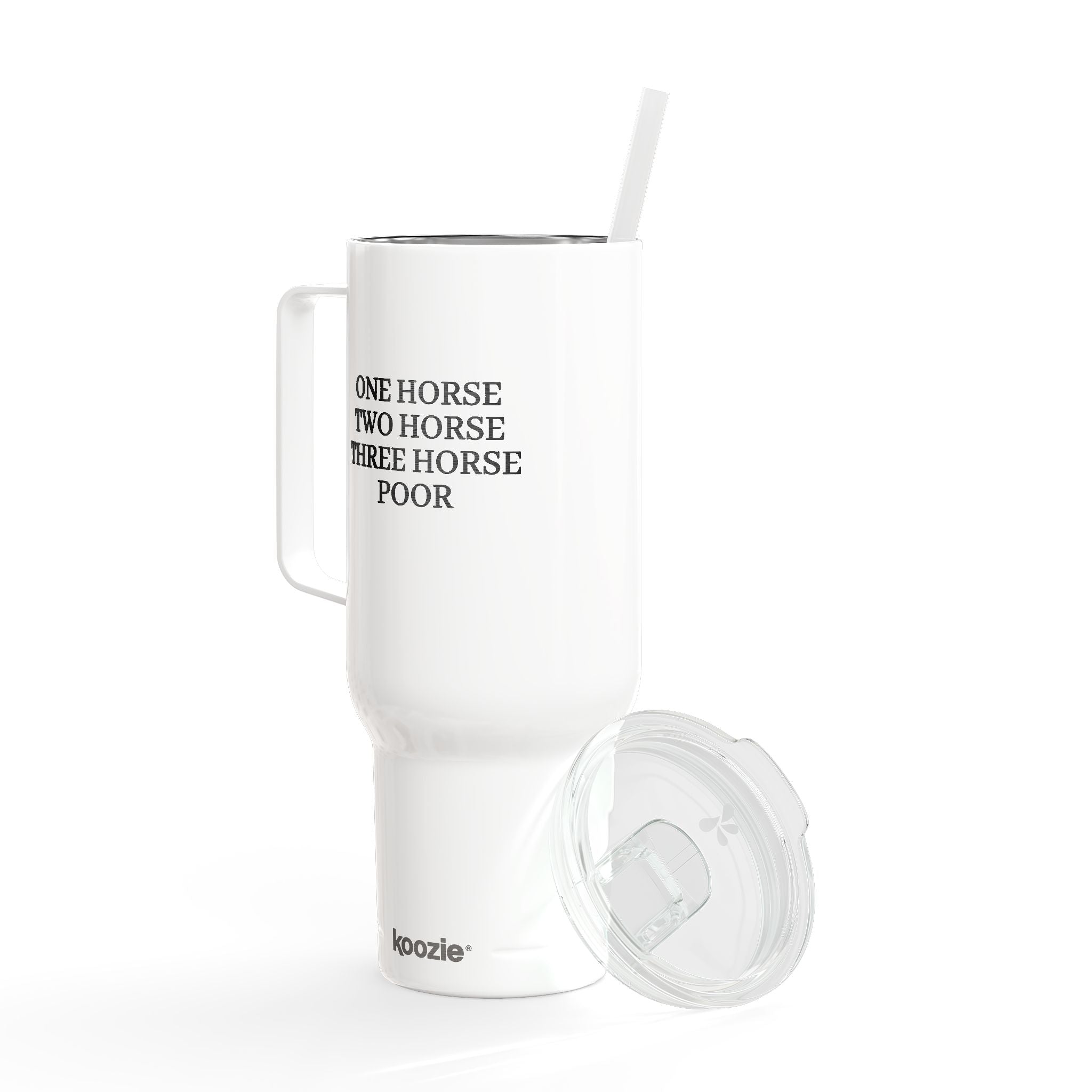 Insulated Tumbler with Lid, 40oz (Engraving) - One Horse/Two Horse