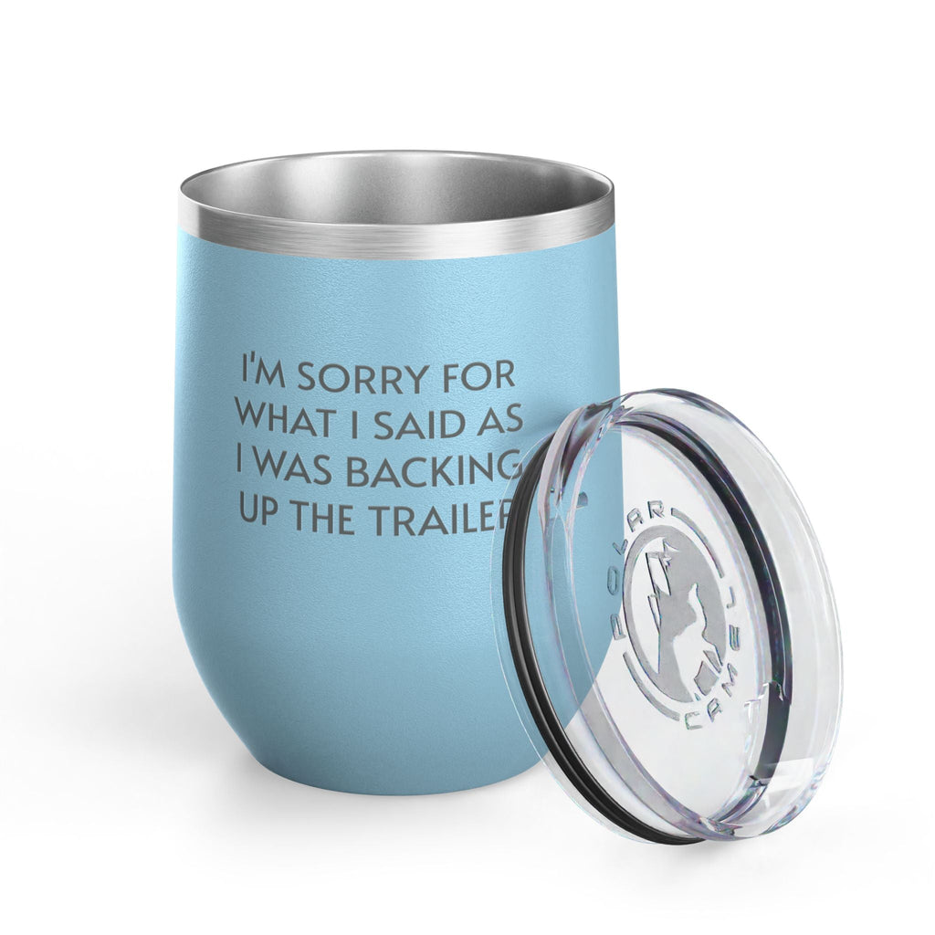 Wine Tumbler, 12oz - Sorry/Trailer - Pastels