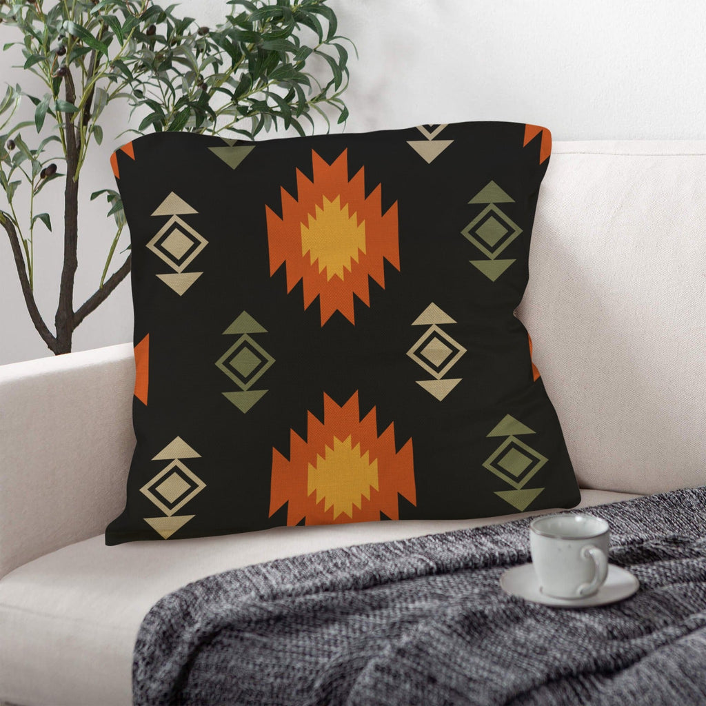 Black Aztec Pillow Case Made in America