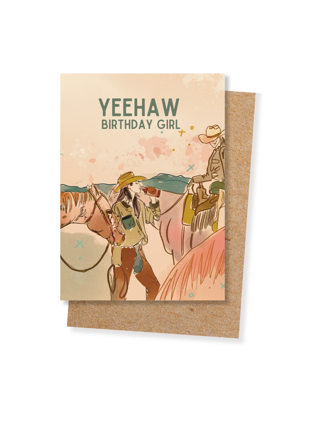 YeeHaw Birthday Girl Cowgirl Western Birthday Card