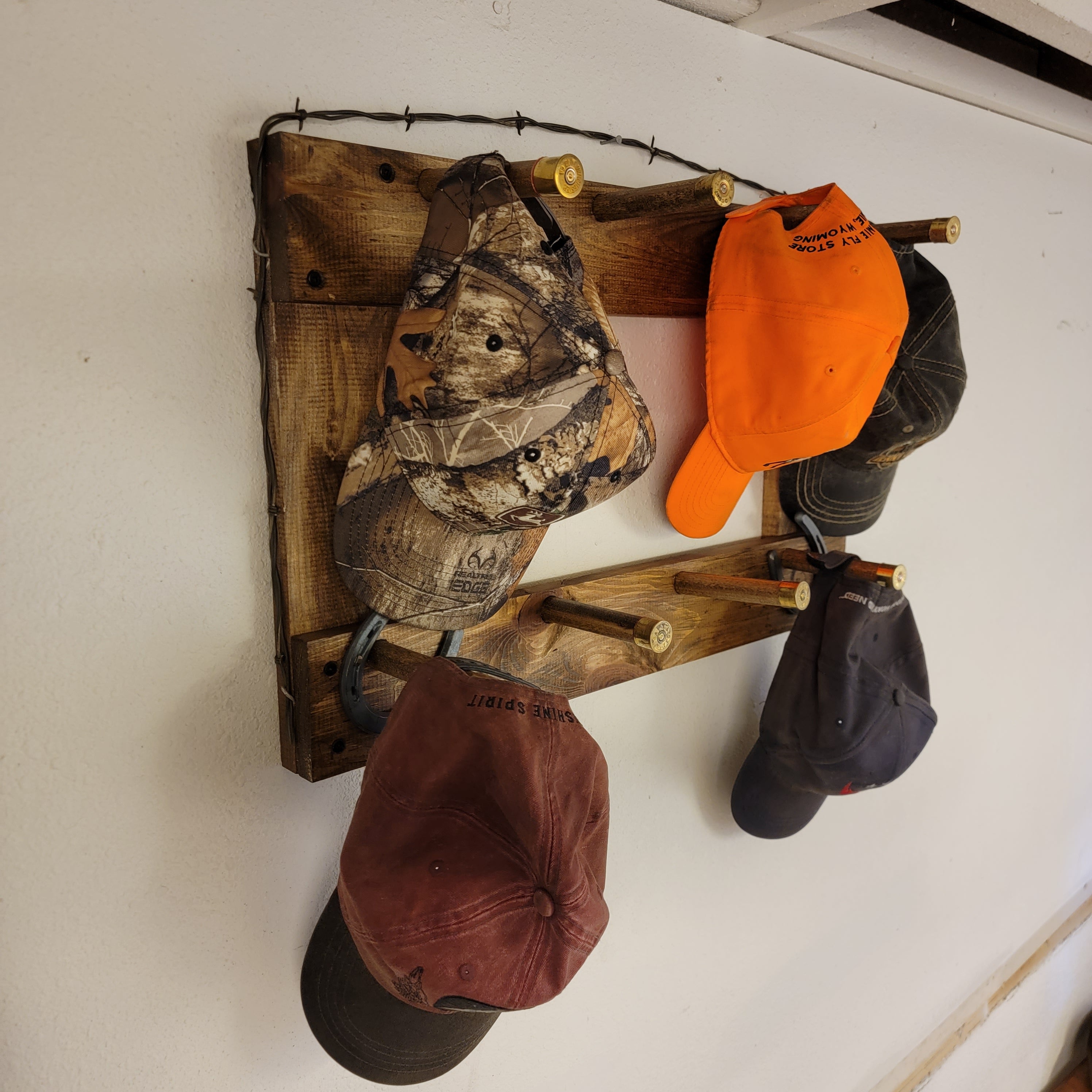 8BL - Ball Cap Hat Rack - 8 Baller Functional Western Decor