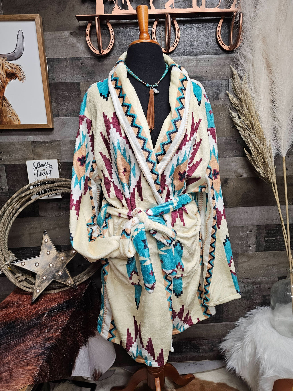 Authentic Aztec Robe Taos Aztec Women's Bath Robe – Crutcher's Western
