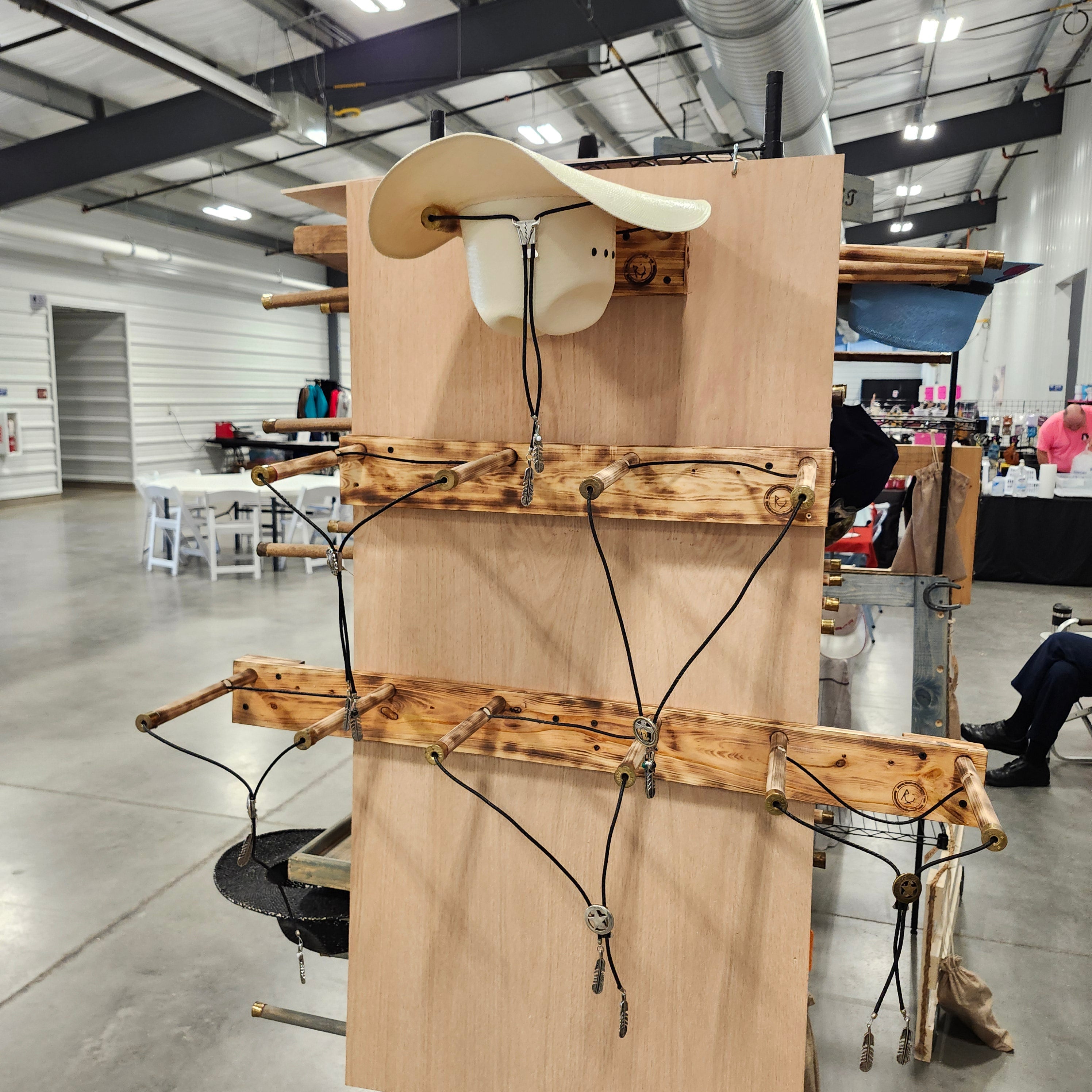COWBOY TRAILER RACK 3 HAT - Cowboy Hat Rack - Functional Western Decor CAMPER Cowboy hat hanger