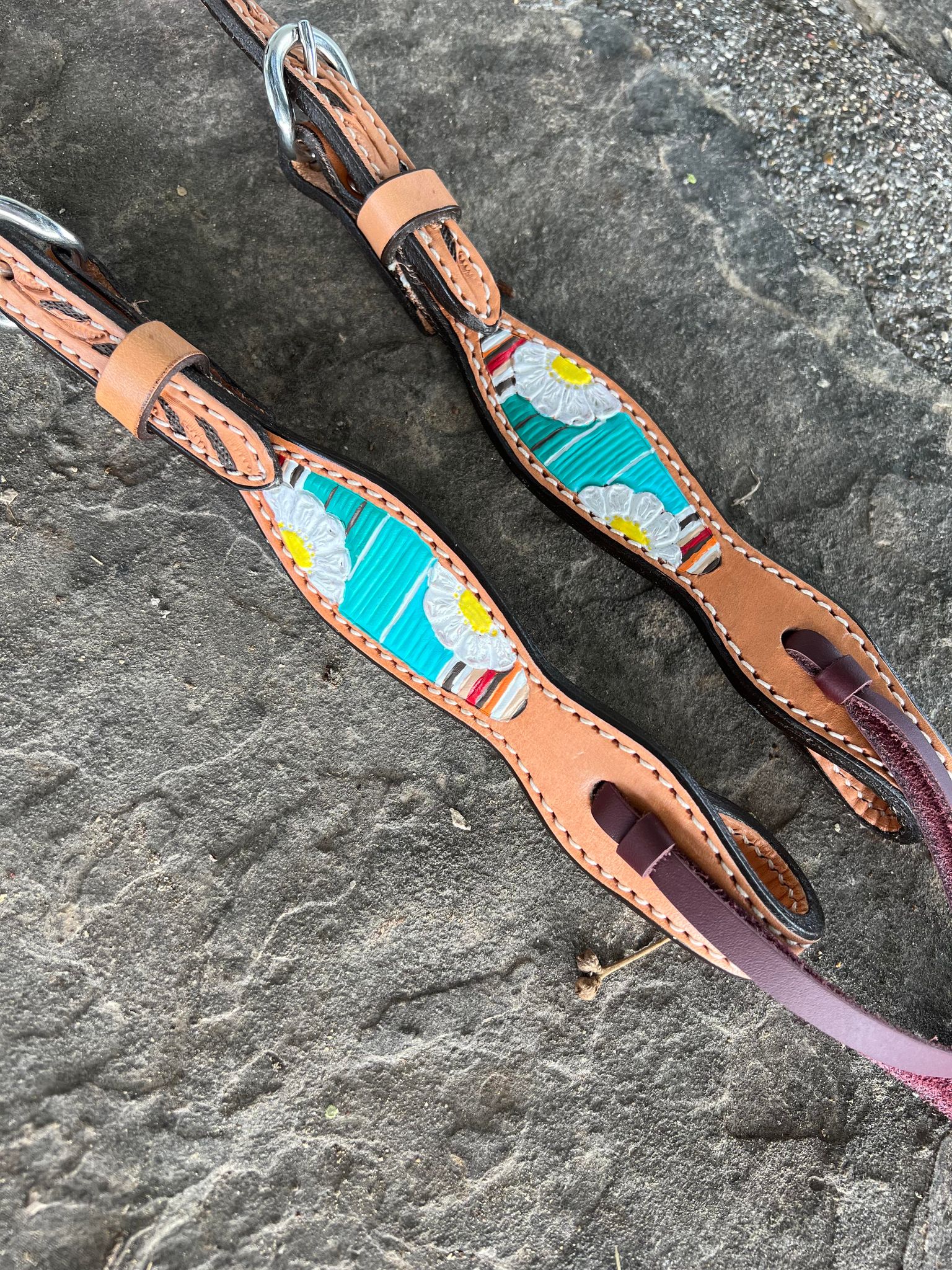 2117- Serape Daisy Headstall