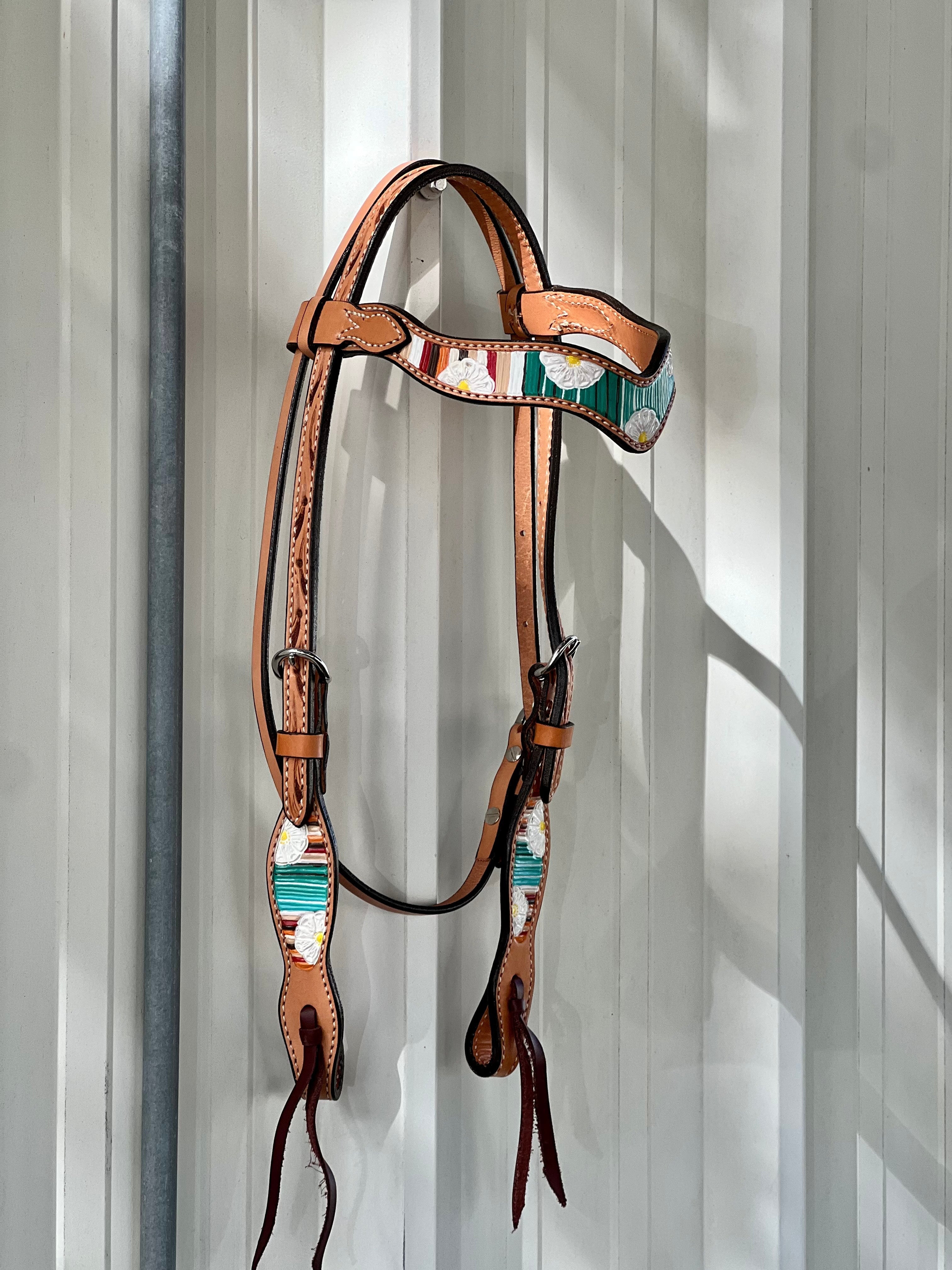 2117- Serape Daisy Headstall