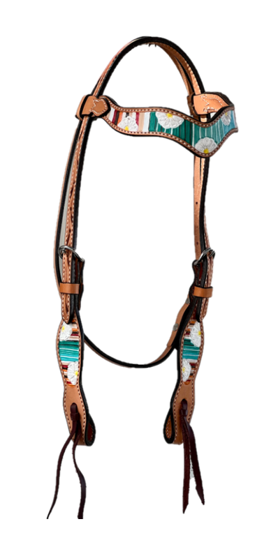2117- Serape Daisy Headstall