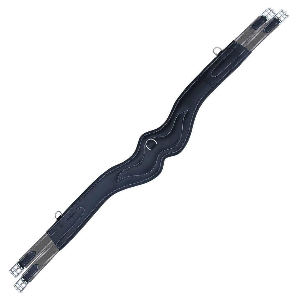 ExionPro 'AdaptLine' Wave Over Lay Girth - Grey Elastic with White Lines