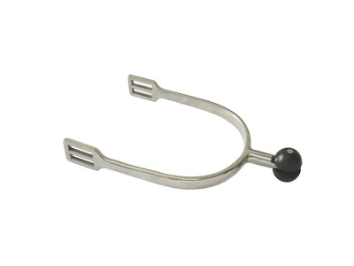 AJ Tack Ladies Stainless Steel Soft Touch Rubber Roller Ball English Spurs