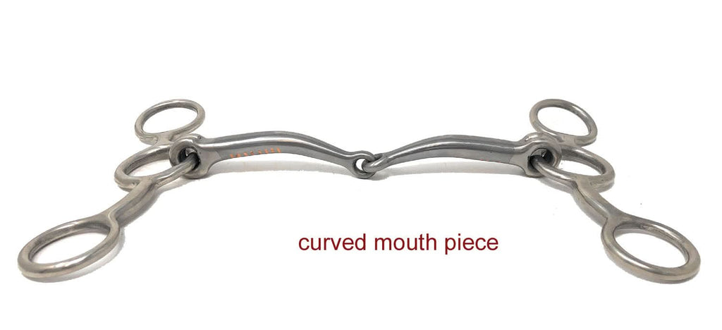 AJ Tack Stainless Steel Jr. Cowhorse Smooth Snaffle Gag Bit - 5 1/4" Cheek