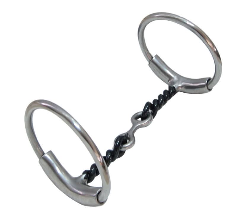 AJ Tack Sweet Iron Dog Bone Twisted Wire Bit