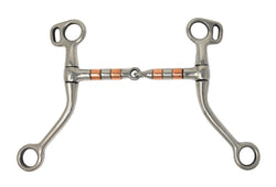 AJ Tack Tom Thumb Snaffle with Roller Bit