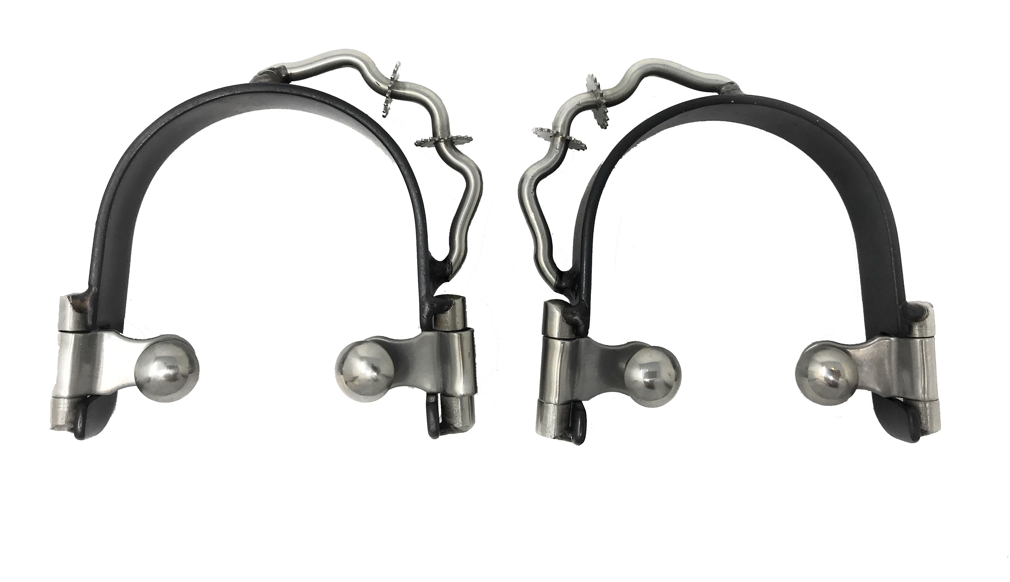 AJ Tack Ladies Black Bumper Spurs with Rowels
