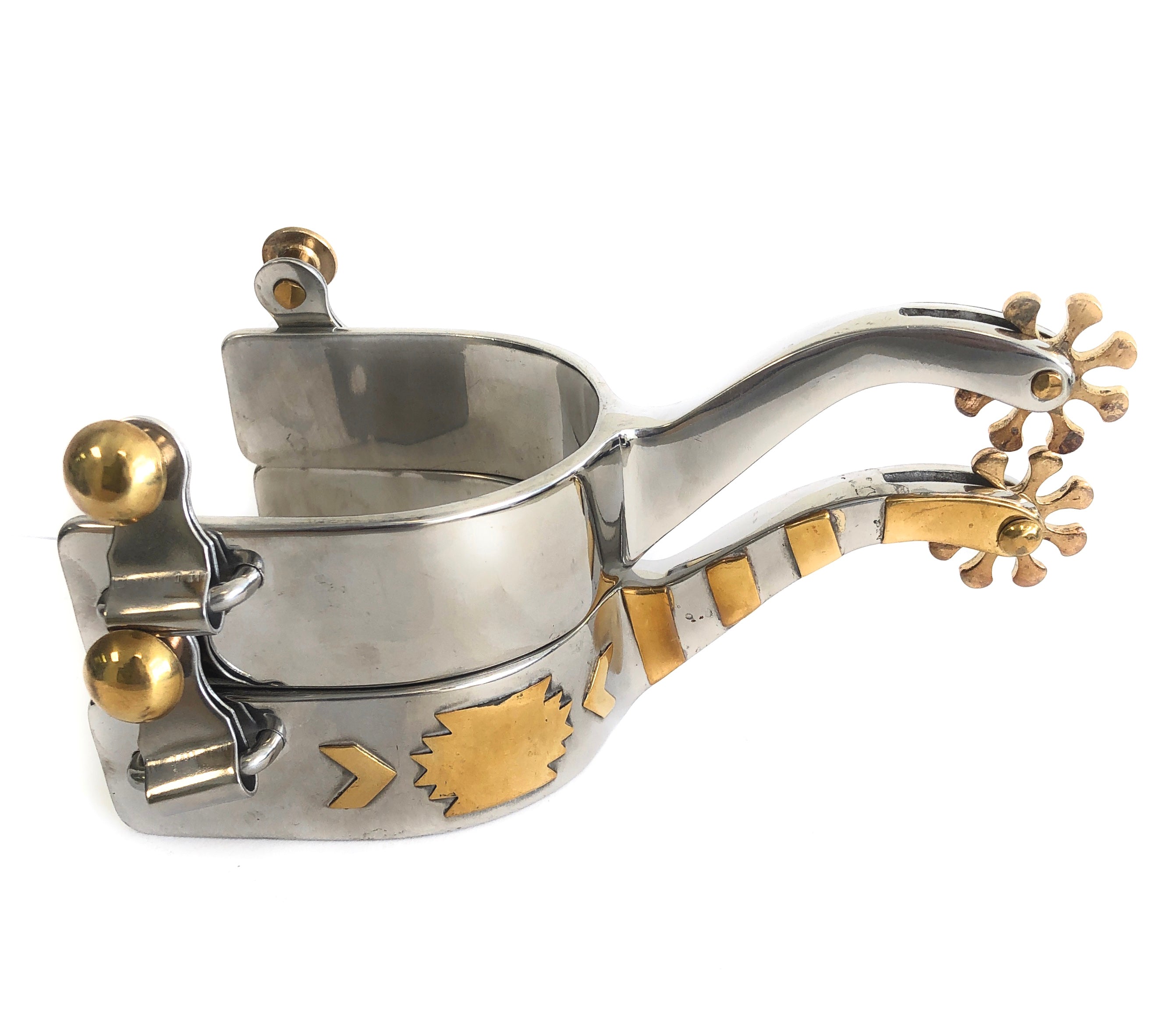 AJ Tack Men's Stainless Steel Offset Southwest Spurs