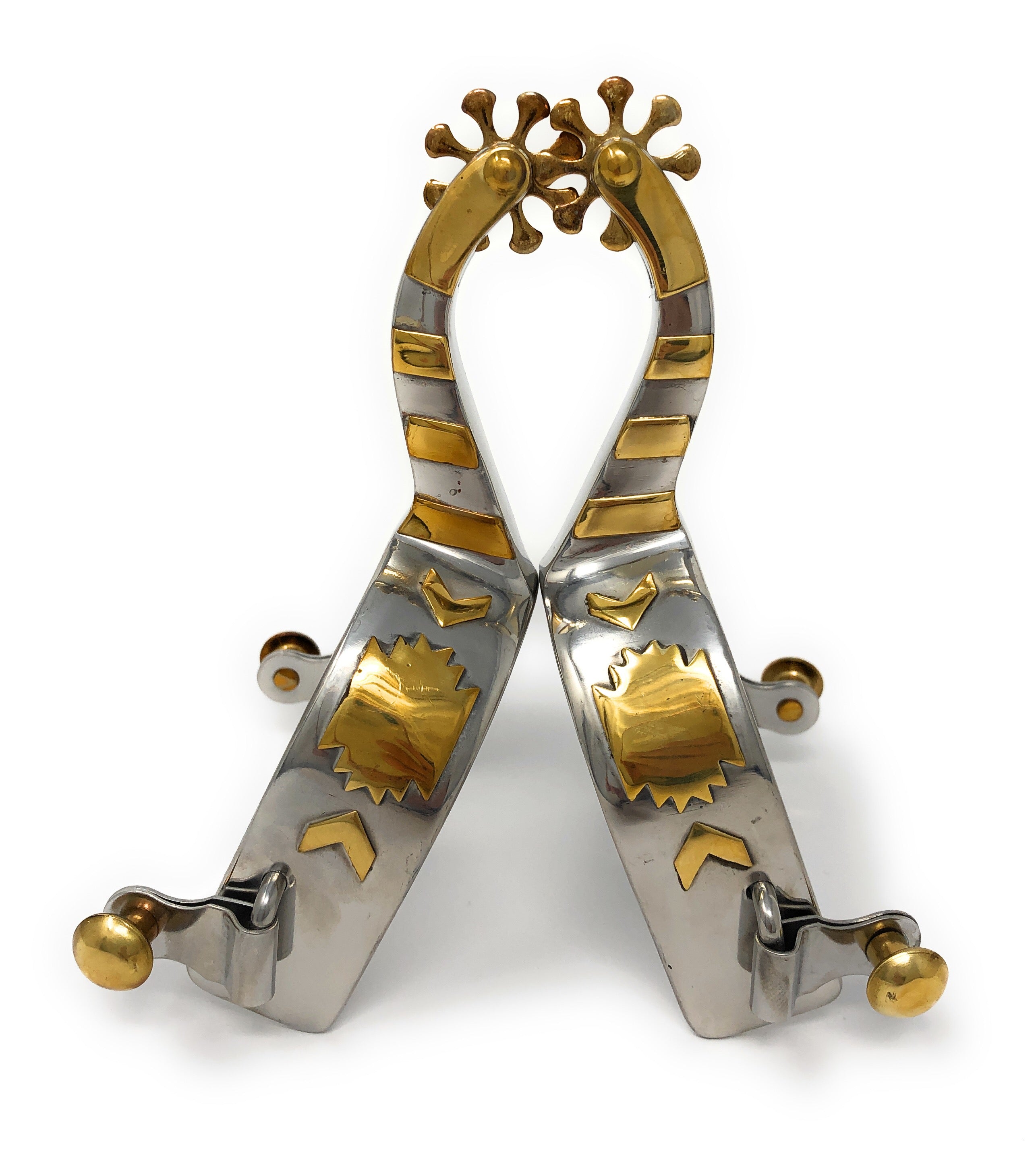 AJ Tack Men's Stainless Steel Offset Southwest Spurs