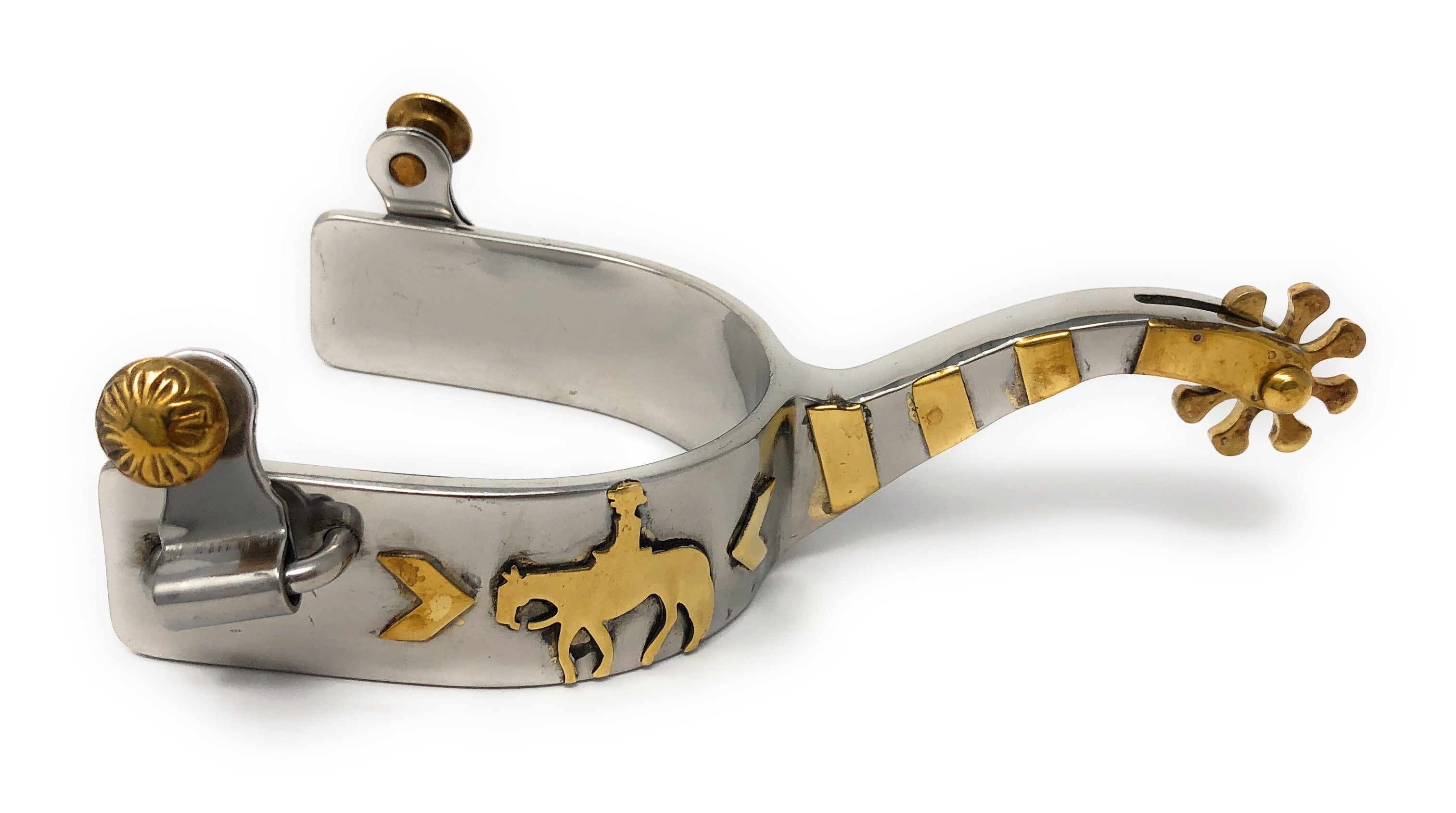AJ Tack Men's Stainless Steel Offset Pleasure Horse Spurs