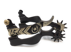 AJ Tack Men's Horse Shoe and Star Spurs