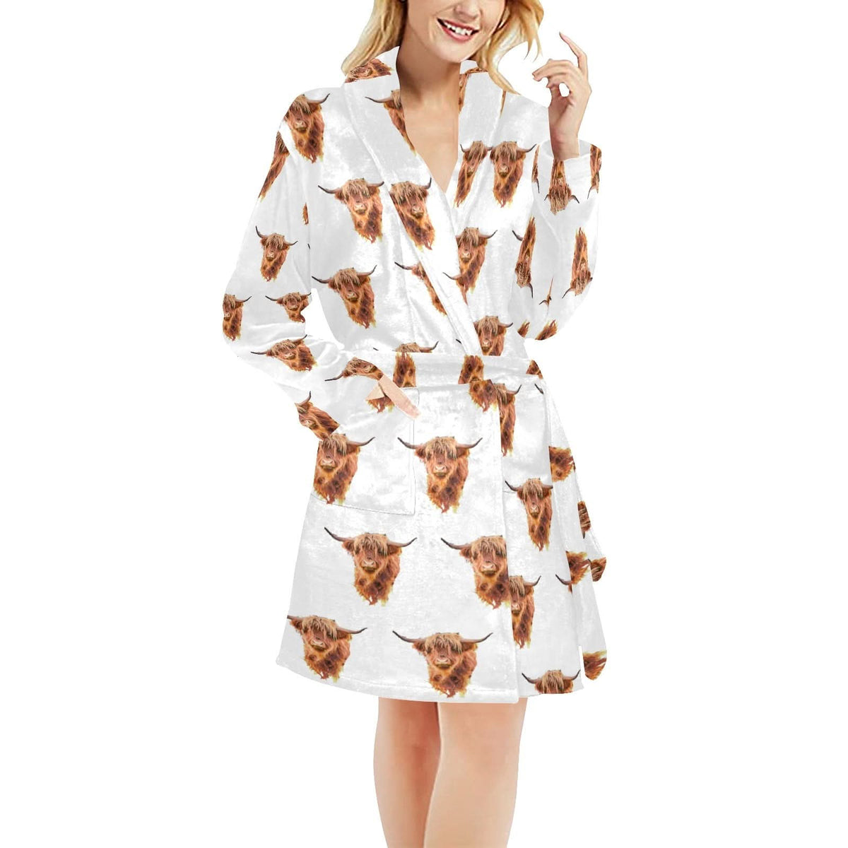Cow Robe Highland Cow Women's Western Bath Robe – Crutcher's Western