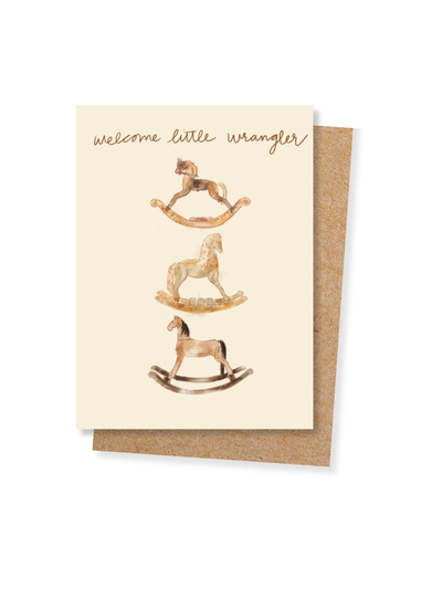Welcome Little Wrangler Baby Western Card