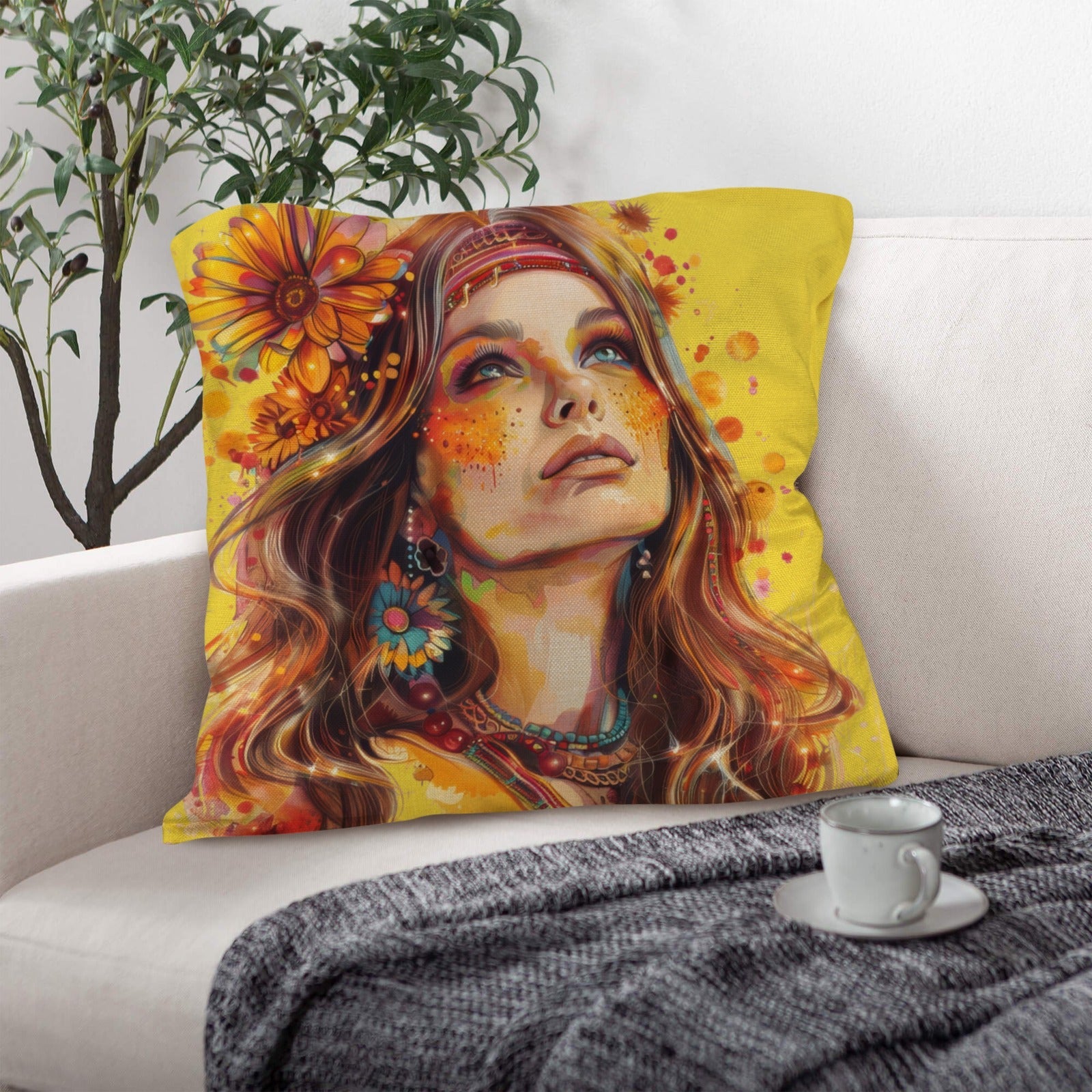 Retro Girl Pillow Case Made in America