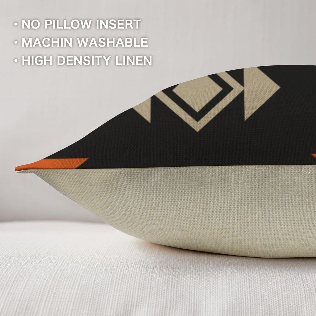 Black Aztec Pillow Case Made in America