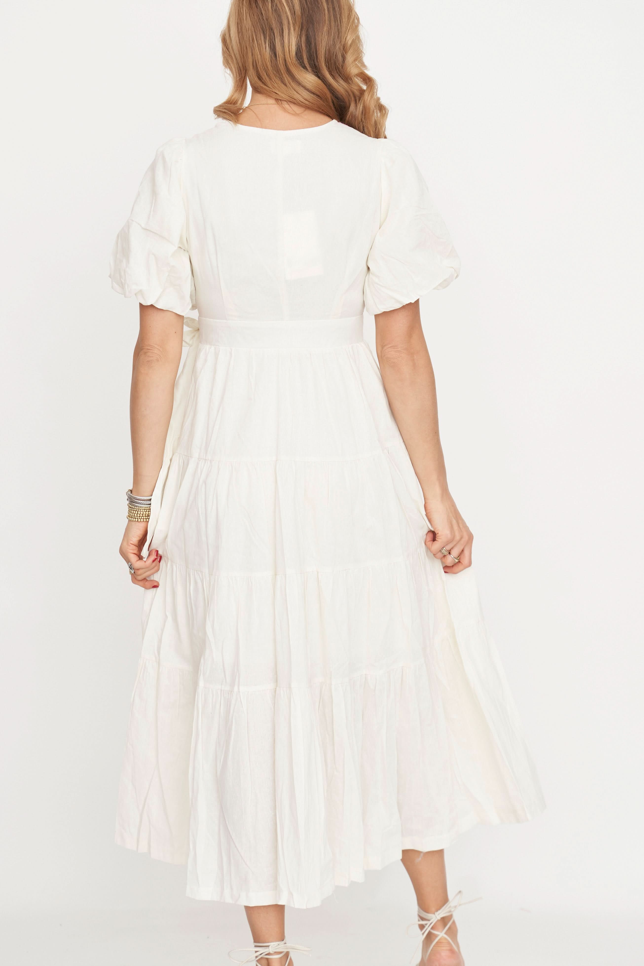 Nora Wrap Midi Dress