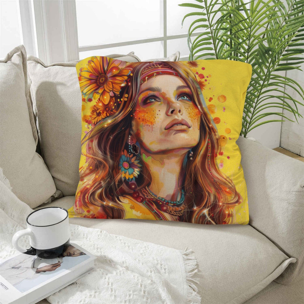 Retro Girl Pillow Case Made in America