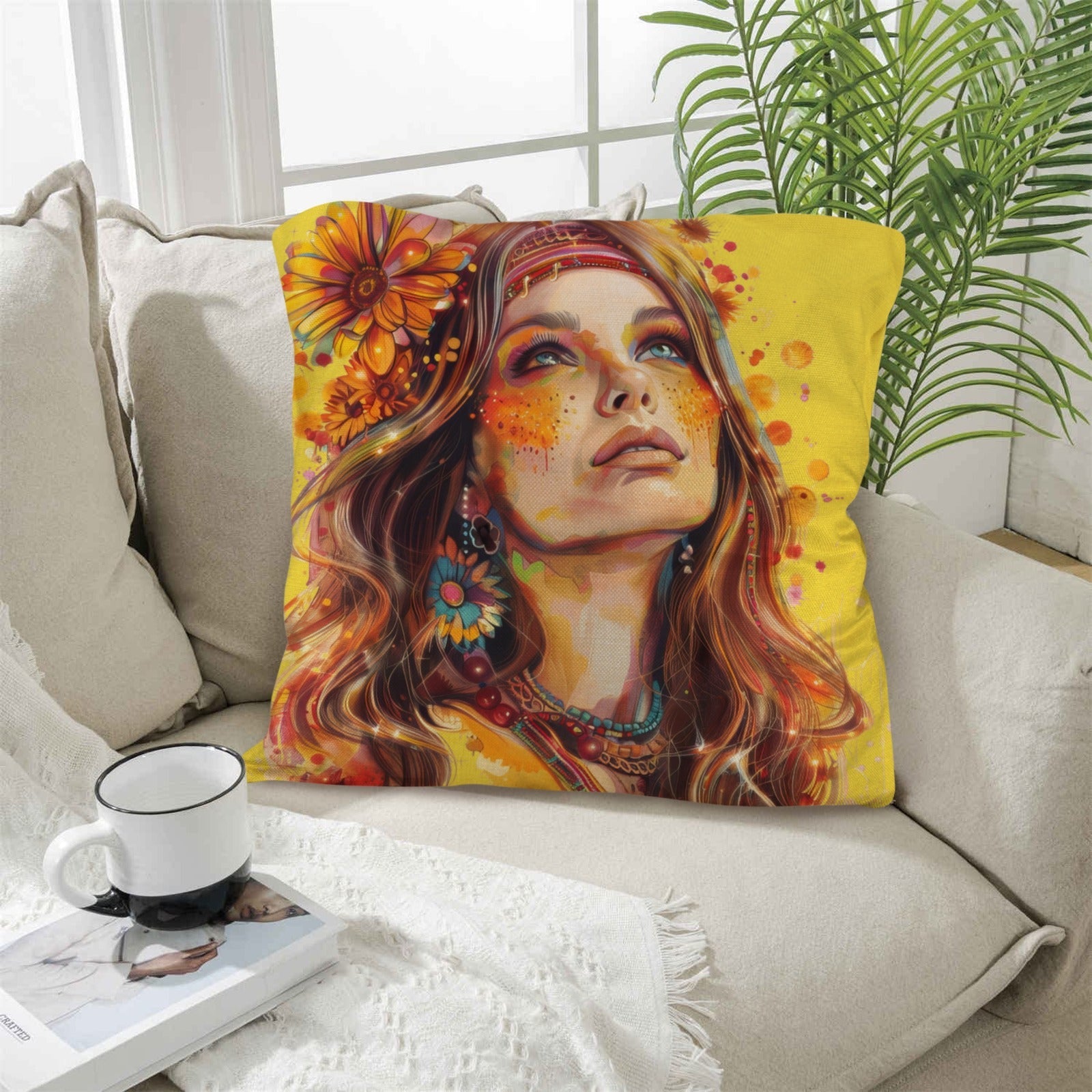 Retro Girl Pillow Case Made in America