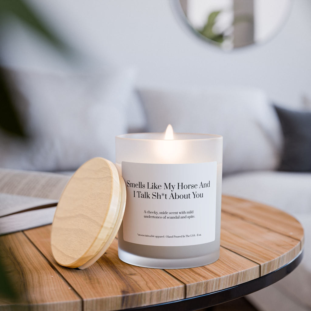 Frosted Glass Candle, 11oz - Horse And I Talk