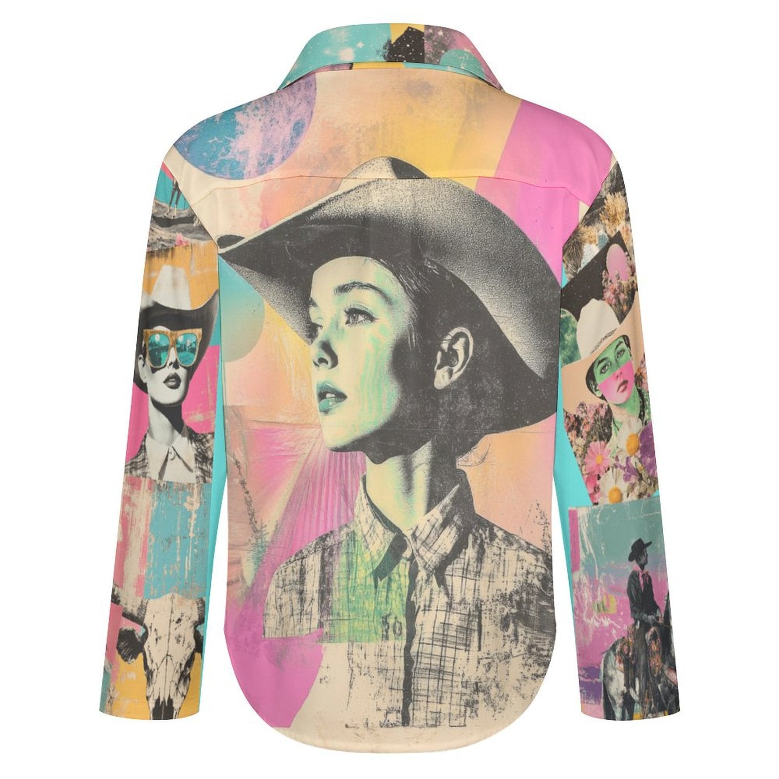 Baha Ranch Dreamgirl Retro Pop Western Vintage Button Up Women's Shirt