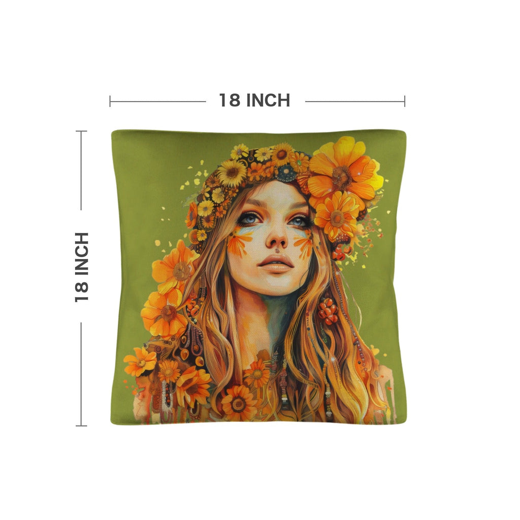 Boho Girl Pillow Case Made in America