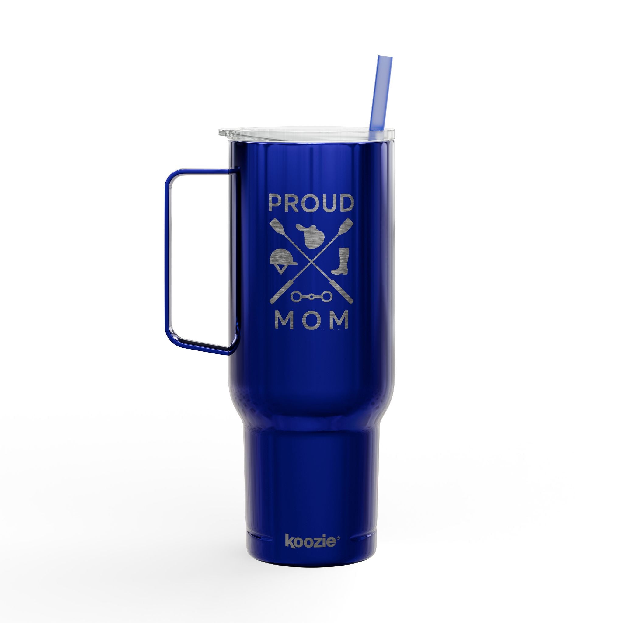 Insulated Tumbler with Lid, 40oz (Engraving) - Proud Mom - Crops Cross