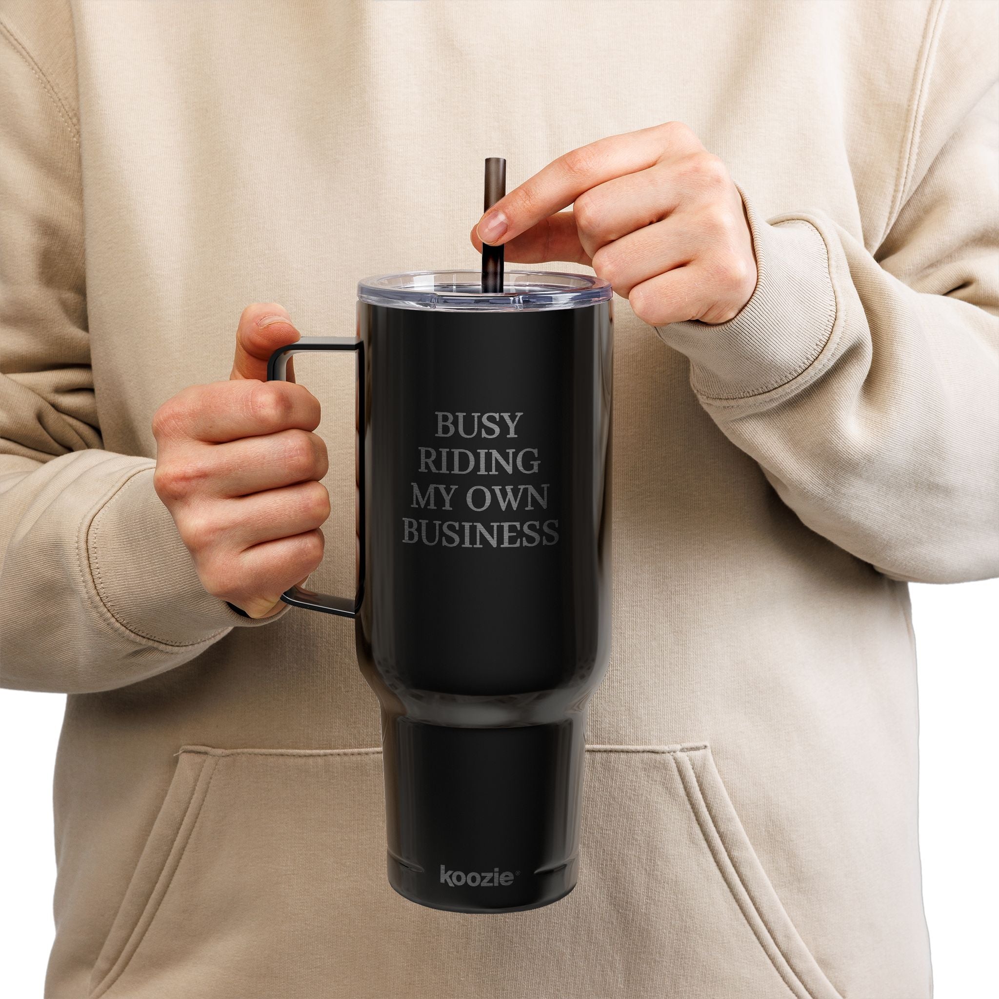 Insulated Tumbler with Lid, 40oz (Engraving) - Riding My Own Business