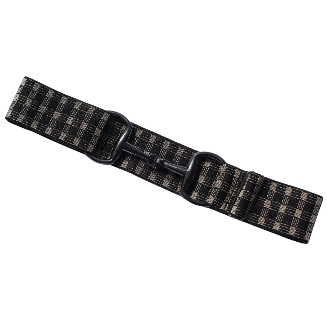 Snaffle Comfort Fit Belt - Black & White Checkered