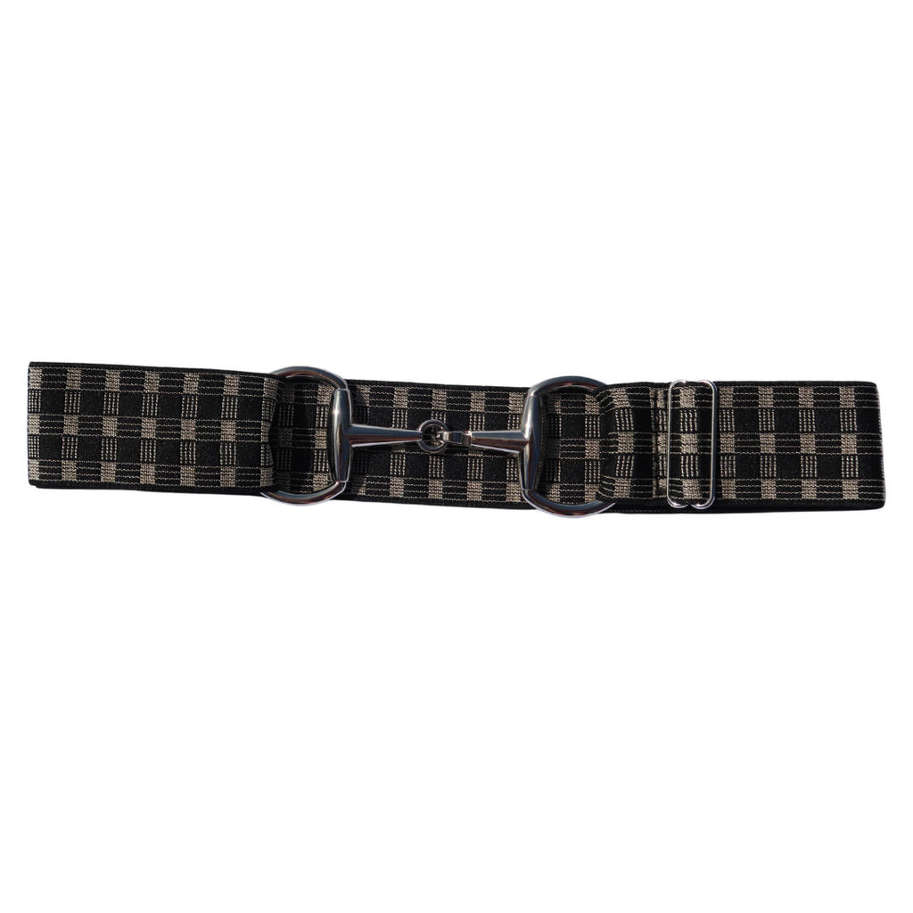 Snaffle Comfort Fit Belt - Black & White Checkered