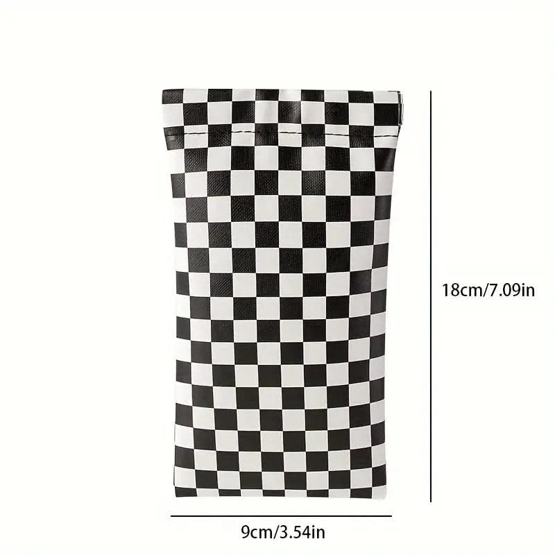 Checkered Sunglasses Pouch