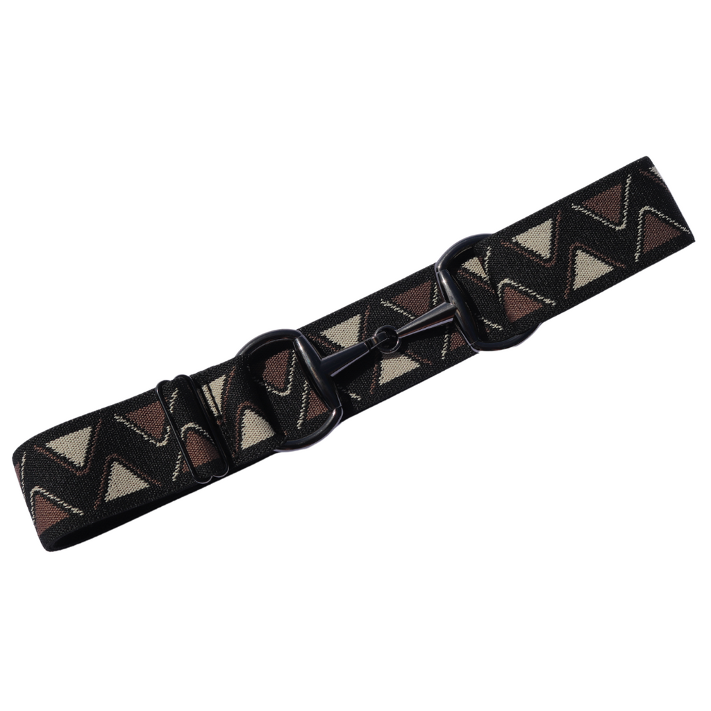 Snaffle Comfort Fit Belt - Black, Brown, Cream Wave