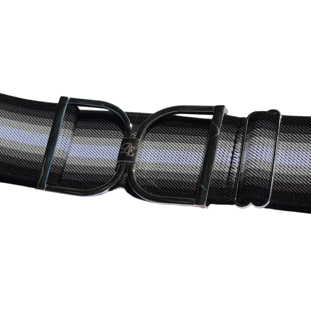 Snaffle Comfort Fit Belt - Black & White Ombre