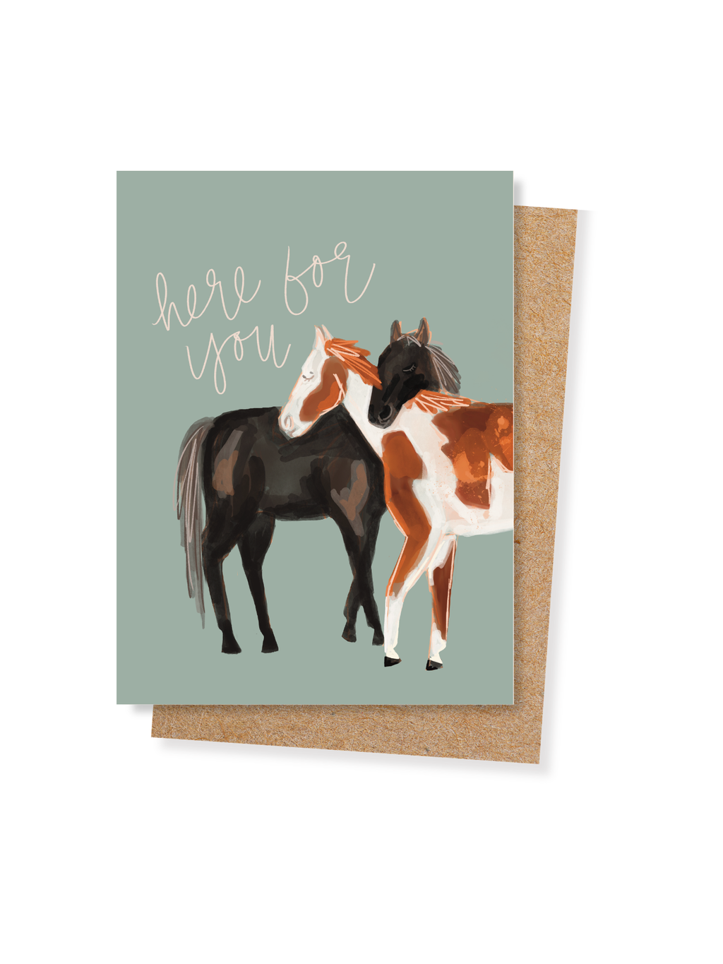 Western Horse Here for You Sympathy Encouragement Card