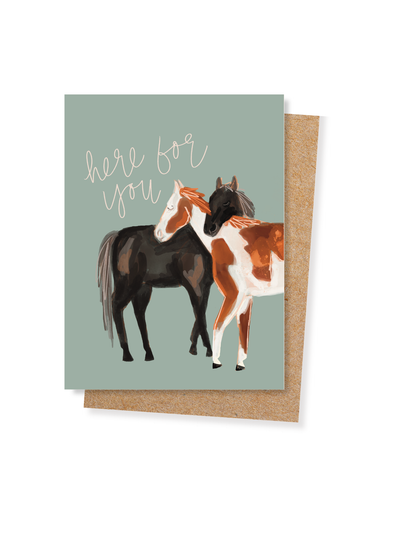 Western Horse Here for You Sympathy Encouragement Card