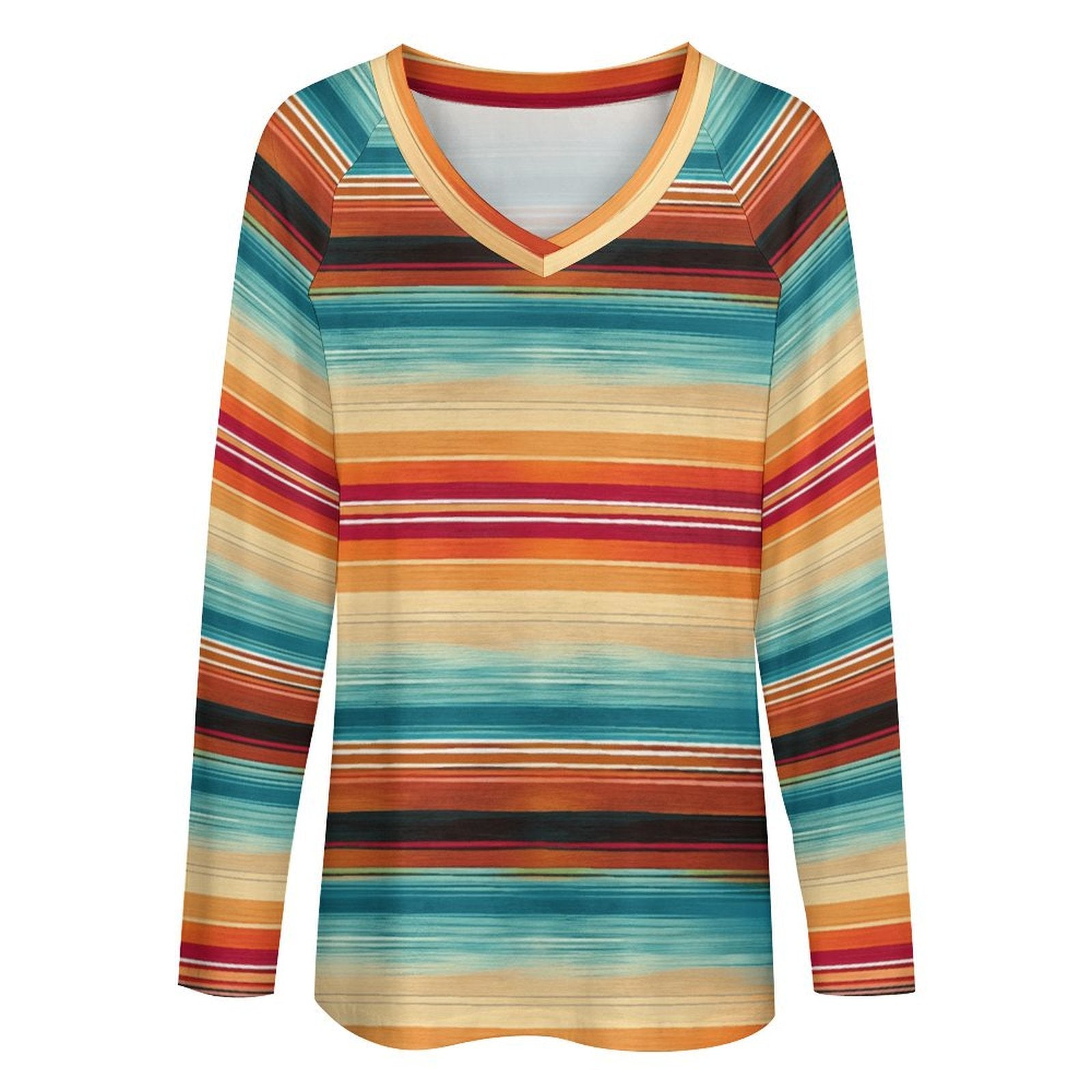 Baha Ranch Southwestern Serape Long Sleeve Top