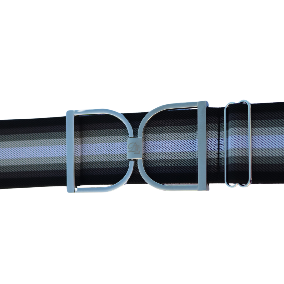 Snaffle Comfort Fit Belt - Black & White Ombre