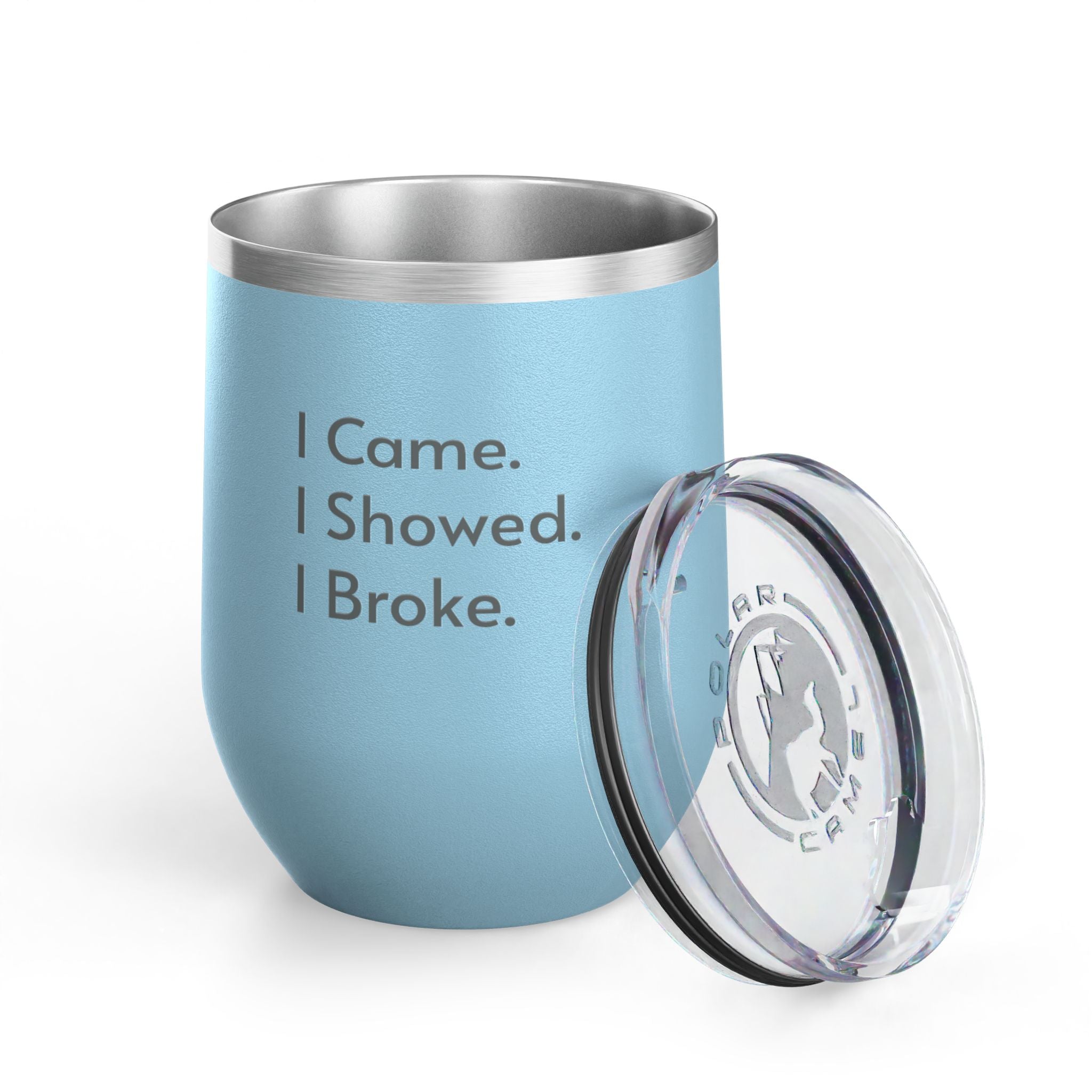 Wine Tumbler, 12oz - Showed/Broke - Pastels
